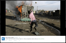 A collection of images tweeted by journalists in KZN of the Xenophobic attacks making news headlines.