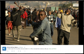 A collection of images tweeted by journalists in KZN of the Xenophobic attacks making news headlines.