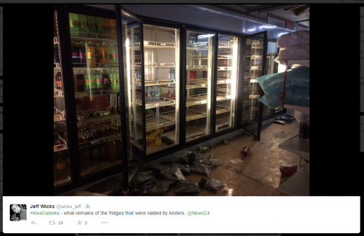 A collection of images tweeted by journalists in KZN of the Xenophobic attacks making news headlines.