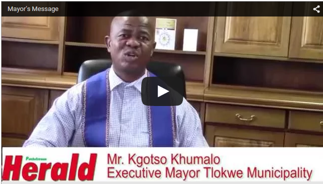 The Executive Mayor of Tlokwe Municipality wishing everybody a prosperous 2015