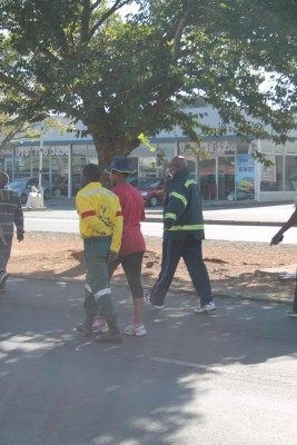 A large group, consisting mostly of pensioners from Khutsong and disabled people from the Rotalia Centre for mentally disabled people in Carletonville last week took part in a fun walk through Carletonville.