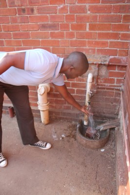 Since August 2013 when Blyvoor Mine was placed under provisional liquidation, conditions at the mine has gone from bad to worse. These photos were taken during a visit to some buildings stripped by illegal miners and metal thieves last year August.