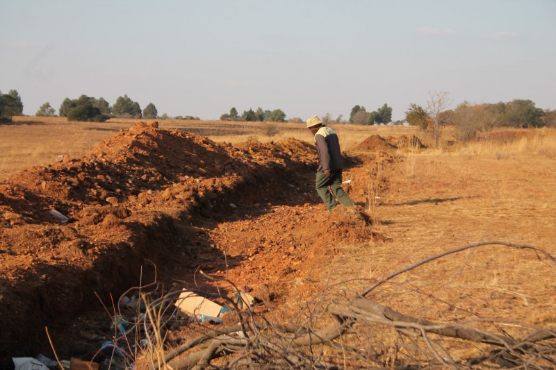 Since August 2013 when Blyvoor Mine was placed under provisional liquidation, conditions at the mine has gone from bad to worse. These photos were taken during a visit to some buildings stripped by illegal miners and metal thieves last year August.