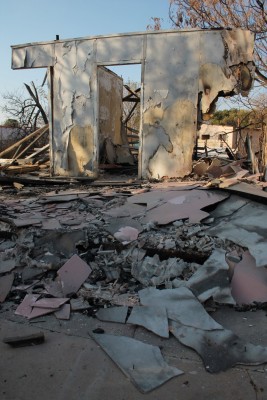 Since August 2013 when Blyvoor Mine was placed under provisional liquidation, conditions at the mine has gone from bad to worse. These photos were taken during a visit to some buildings stripped by illegal miners and metal thieves last year August.