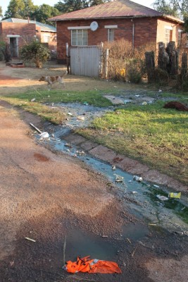 Since August 2013 when Blyvoor Mine was placed under provisional liquidation, conditions at the mine has gone from bad to worse. These photos were taken during a visit to some buildings stripped by illegal miners and metal thieves last year August.