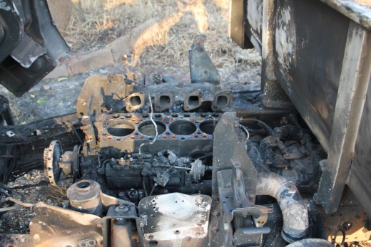 Since August 2013 when Blyvoor Mine was placed under provisional liquidation, conditions at the mine has gone from bad to worse. These photos were taken during a visit to some buildings stripped by illegal miners and metal thieves last year August.