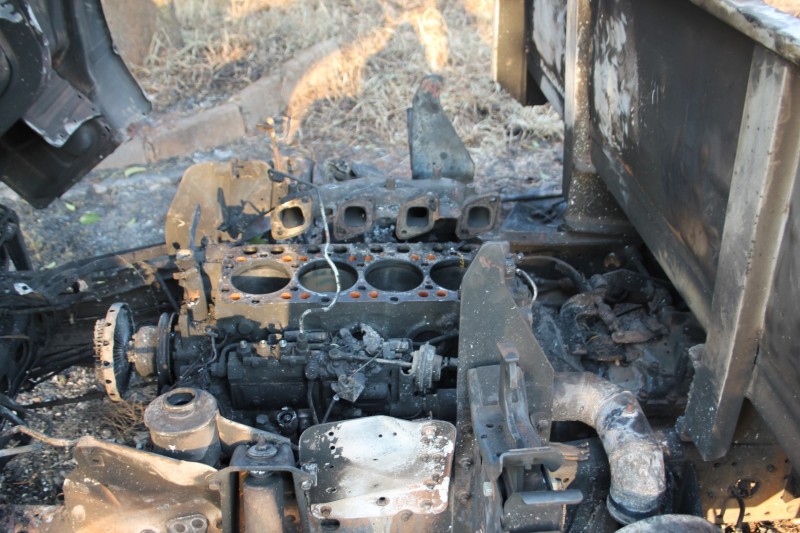 Since August 2013 when Blyvoor Mine was placed under provisional liquidation, conditions at the mine has gone from bad to worse. These photos were taken during a visit to some buildings stripped by illegal miners and metal thieves last year August.