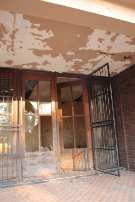 Since August 2013 when Blyvoor Mine was placed under provisional liquidation, conditions at the mine has gone from bad to worse. These photos were taken during a visit to some buildings stripped by illegal miners and metal thieves last year August.