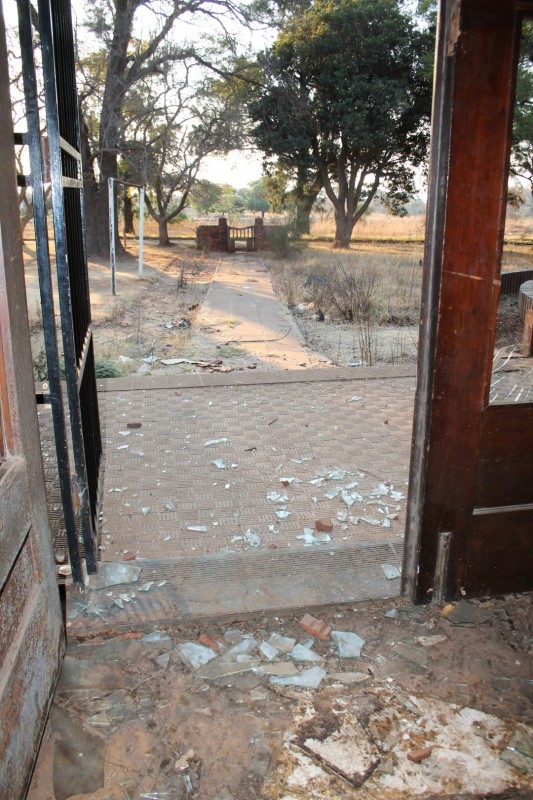 Since August 2013 when Blyvoor Mine was placed under provisional liquidation, conditions at the mine has gone from bad to worse. These photos were taken during a visit to some buildings stripped by illegal miners and metal thieves last year August.