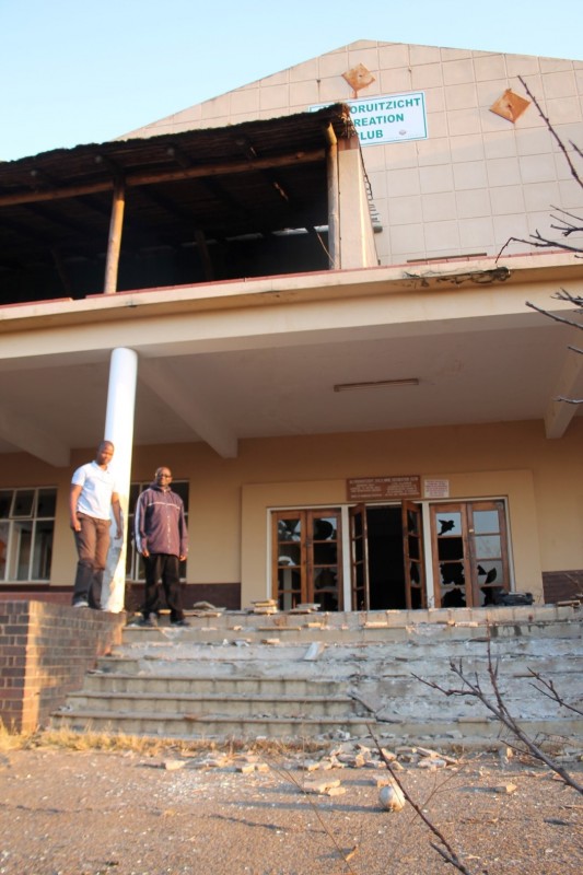 Since August 2013 when Blyvoor Mine was placed under provisional liquidation, conditions at the mine has gone from bad to worse. These photos were taken during a visit to some buildings stripped by illegal miners and metal thieves last year August.