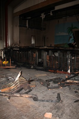 Since August 2013 when Blyvoor Mine was placed under provisional liquidation, conditions at the mine has gone from bad to worse. These photos were taken during a visit to some buildings stripped by illegal miners and metal thieves last year August.