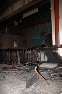 Since August 2013 when Blyvoor Mine was placed under provisional liquidation, conditions at the mine has gone from bad to worse. These photos were taken during a visit to some buildings stripped by illegal miners and metal thieves last year August.