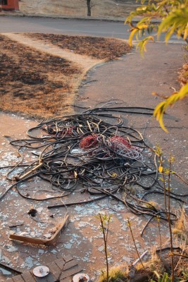 Since August 2013 when Blyvoor Mine was placed under provisional liquidation, conditions at the mine has gone from bad to worse. These photos were taken during a visit to some buildings stripped by illegal miners and metal thieves last year August.
