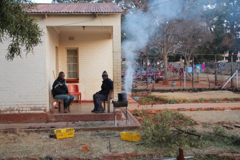 Since August 2013 when Blyvoor Mine was placed under provisional liquidation, conditions at the mine has gone from bad to worse. These photos were taken during a visit to some buildings stripped by illegal miners and metal thieves last year August.