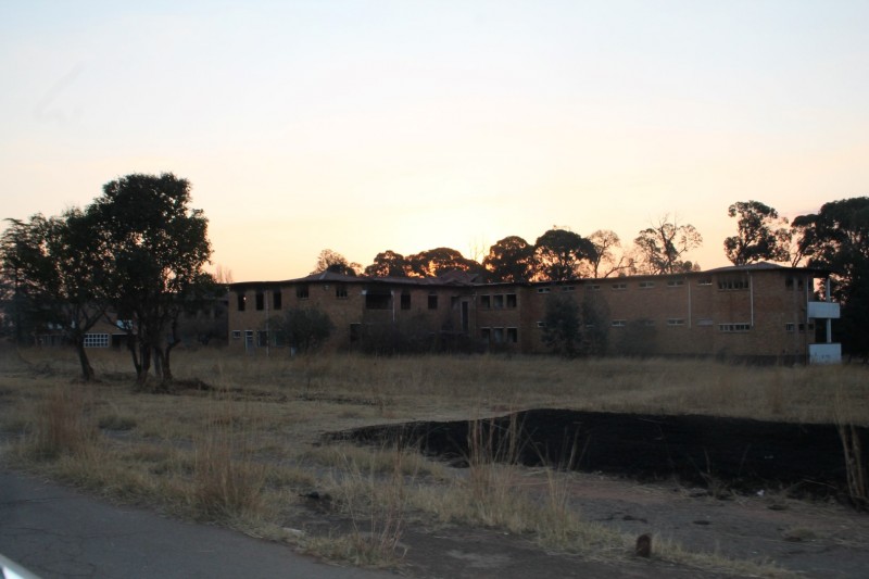Since August 2013 when Blyvoor Mine was placed under provisional liquidation, conditions at the mine has gone from bad to worse. These photos were taken during a visit to some buildings stripped by illegal miners and metal thieves last year August.