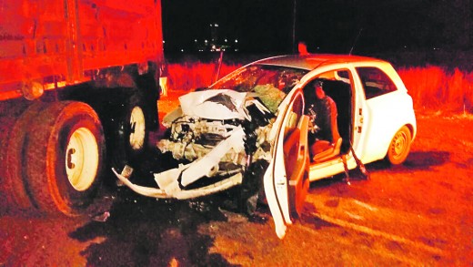 The truck and vehicle accident