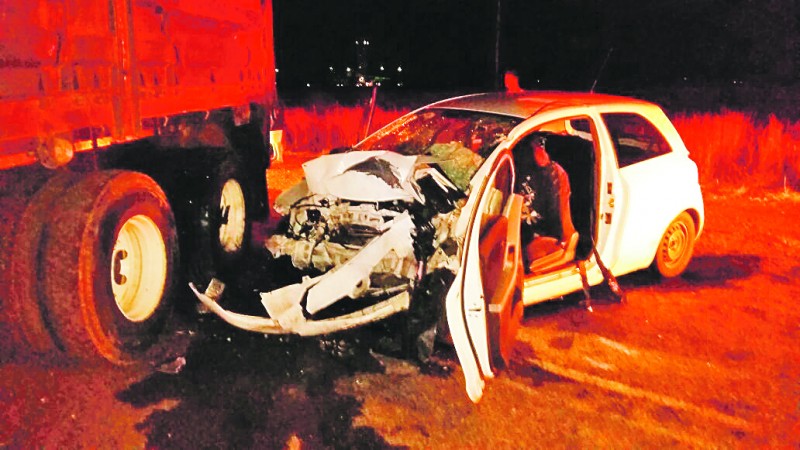 The truck and vehicle accident